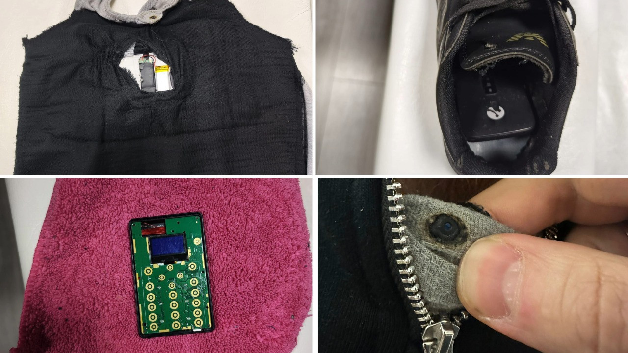 Ehliyet sınavında kopya düzeneğiyle yakalandı