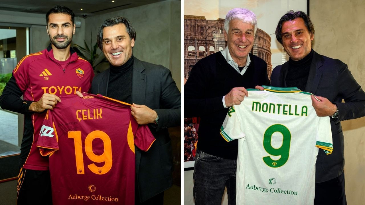Montella'dan Roma'ya ziyaret: Zeki Çelik ve Gasperini ile buluştu