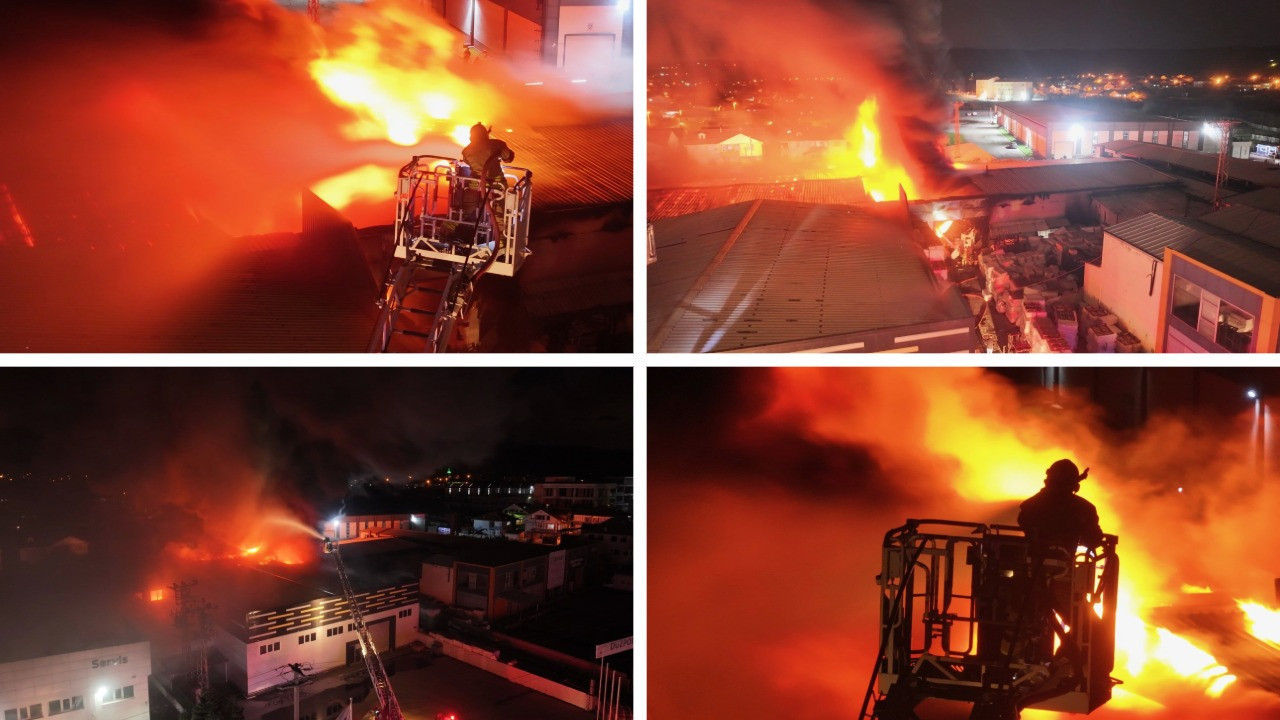 Düzce'de büyük fabrika yangını