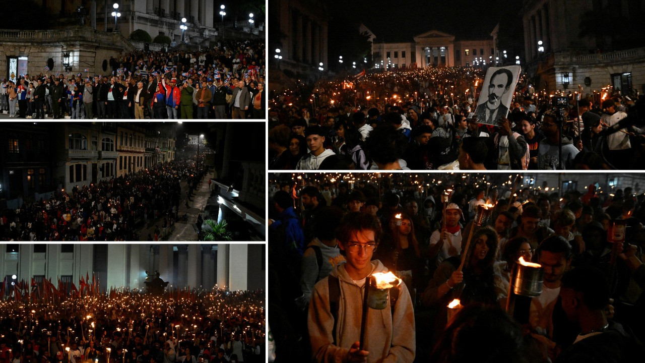 Havana'da 73 yıllık devrimci gelenek: Meşalelerle yürüdüler