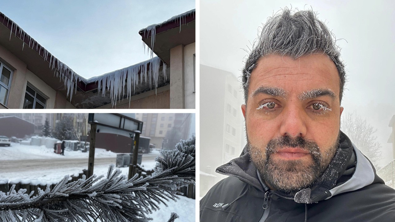 Sibirya soğukları Ardahan’ı vurdu: Dışarı çıkanların kaş ve kirpikleri dondu