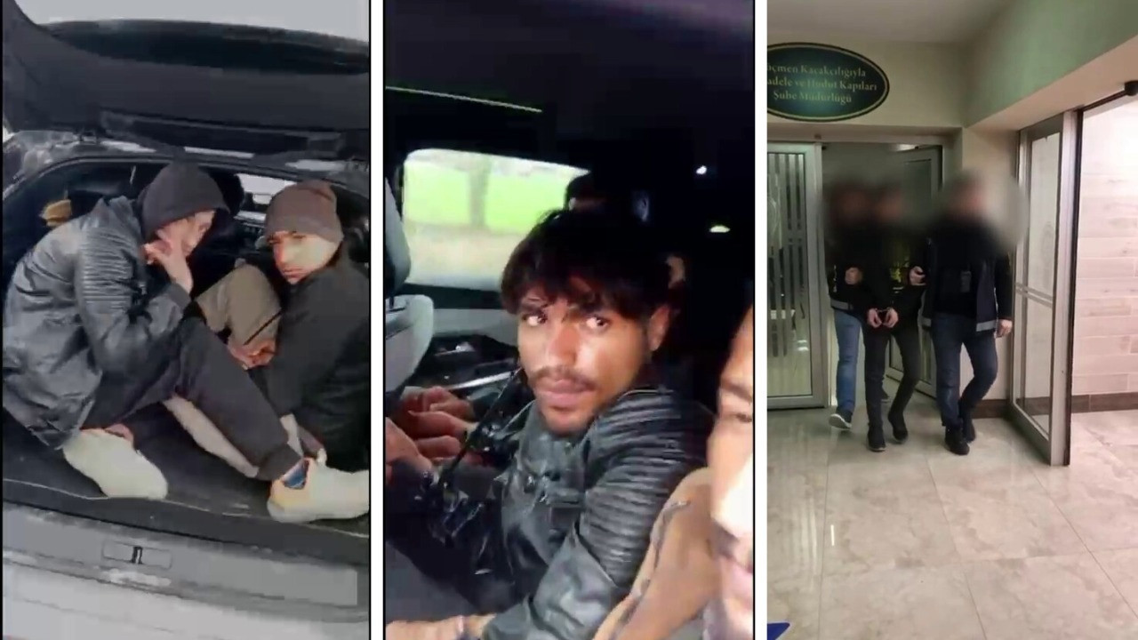 Aracın her köşesinden düzensiz göçmen çıktı