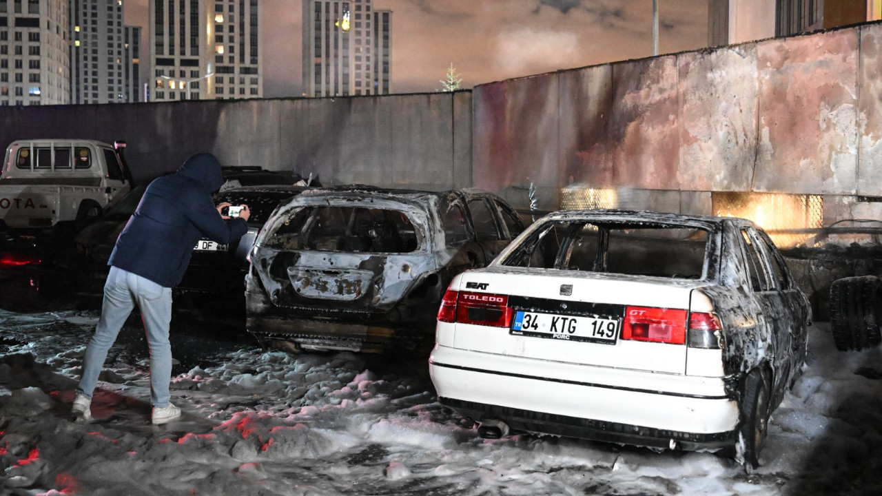 Maslak'ta korkutan yangın