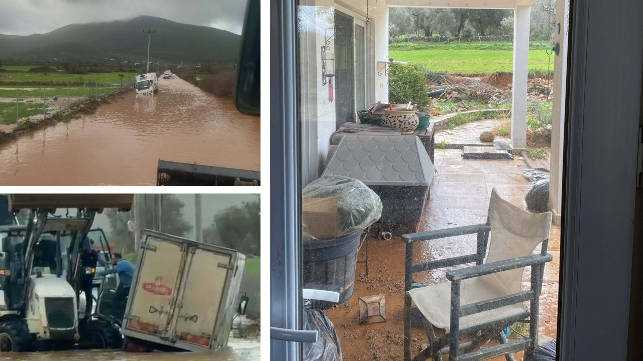 Sağanak Bodrum'u vurdu
