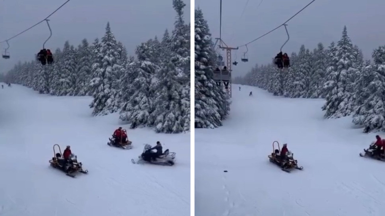 Teleferikte mahsur kaldılar