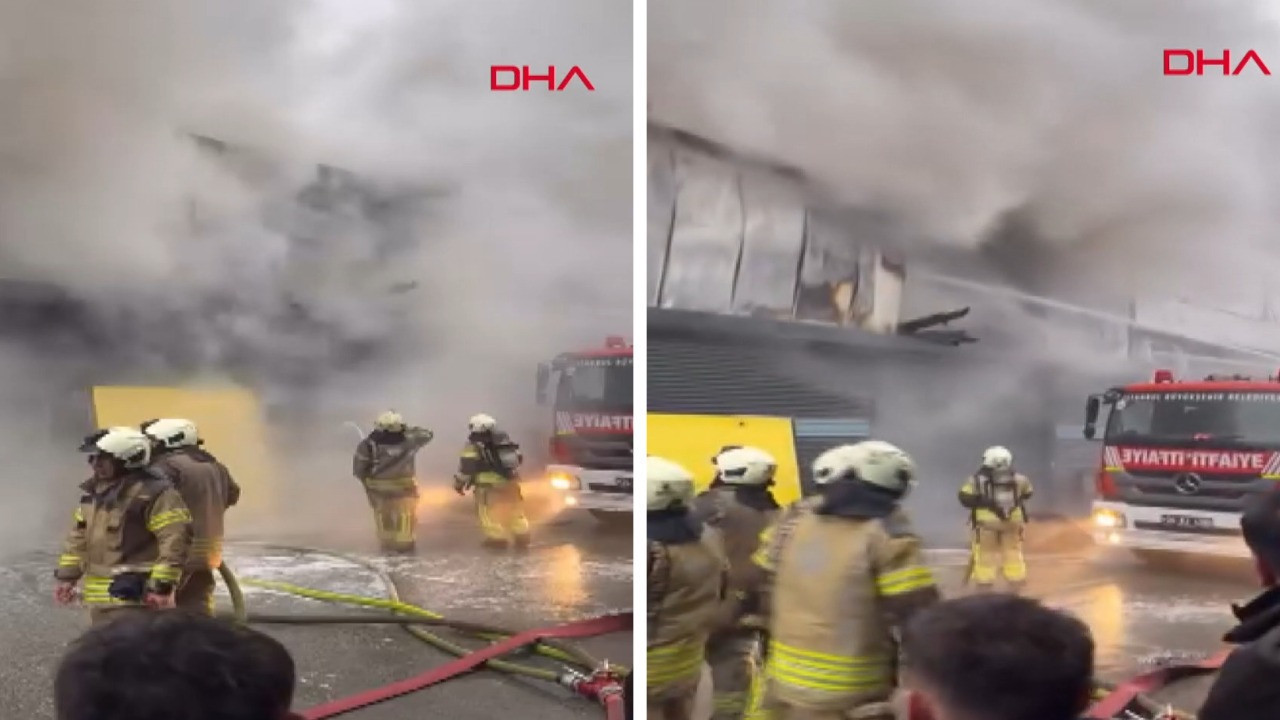 Sanayi sitesinde korkutan yangın