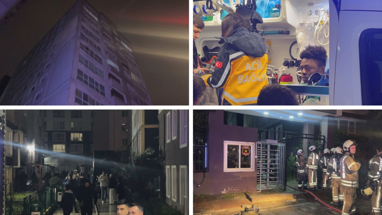 Esenyurt'ta 14 katlı binada yangın