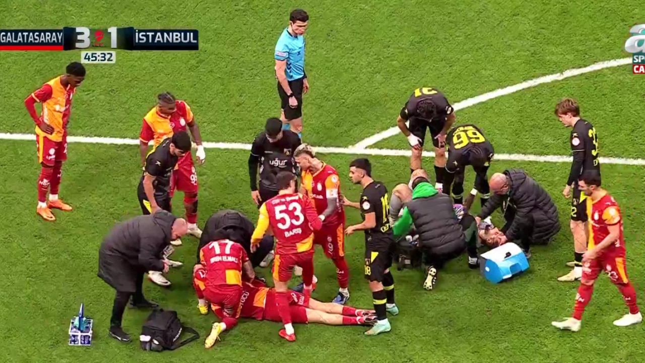 Galatasaray maçında korkutan pozisyon: Hastaneye kaldırıldı