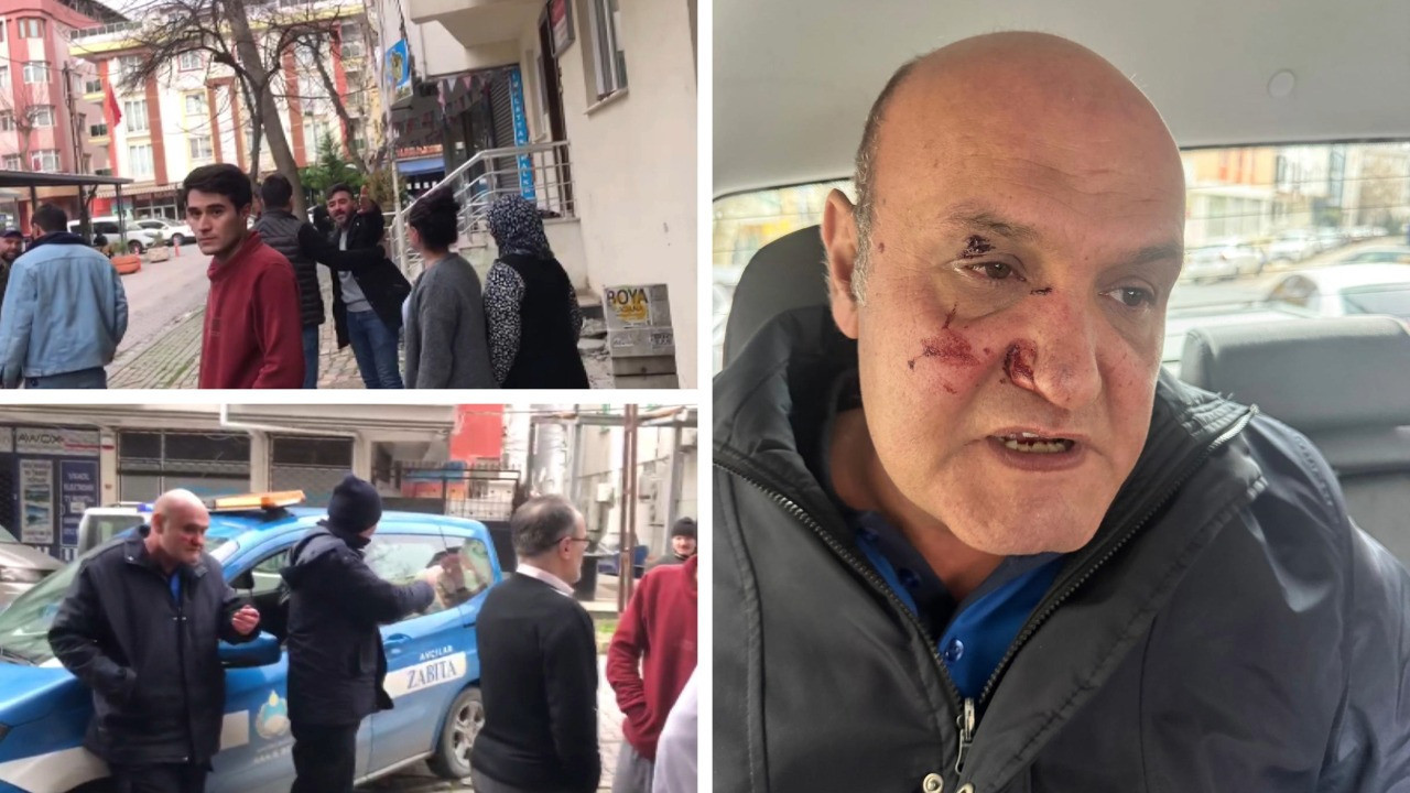 Hatalı parkı görüntüleyen zabıtaya yumruklu saldırı