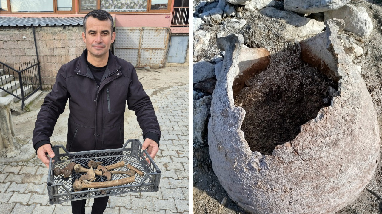 Sular çekilince insan kemikleriyle dolu küpler ortaya çıktı