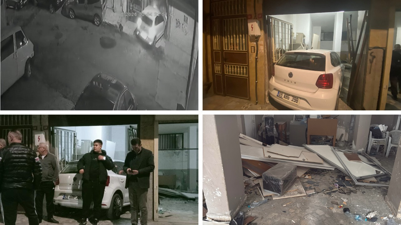 Fren yerine gaza basan acemi sürücü ortalığı birbirine kattı