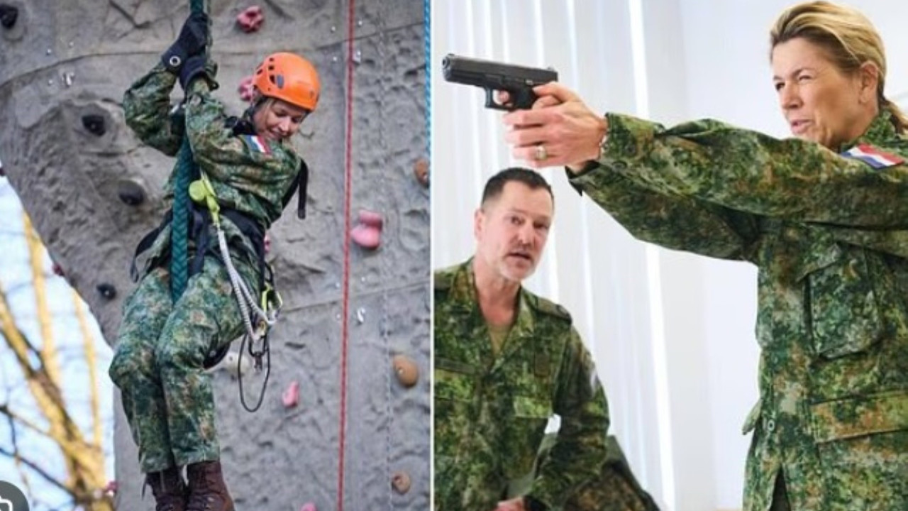 Hollanda Kraliçesi orduya katıldı