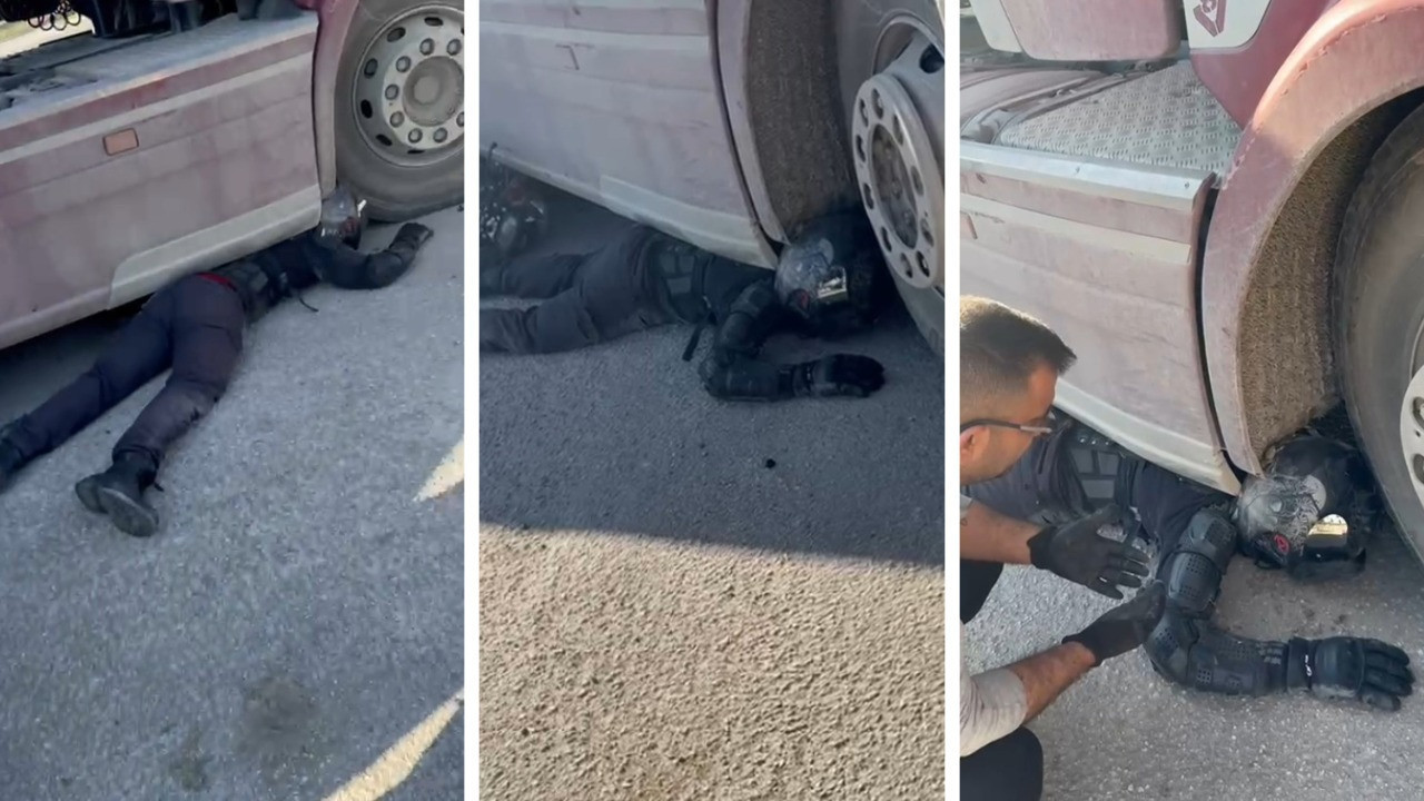 TIR'ın altından çıkan kurye konuştu: Hayatımı kurtardı
