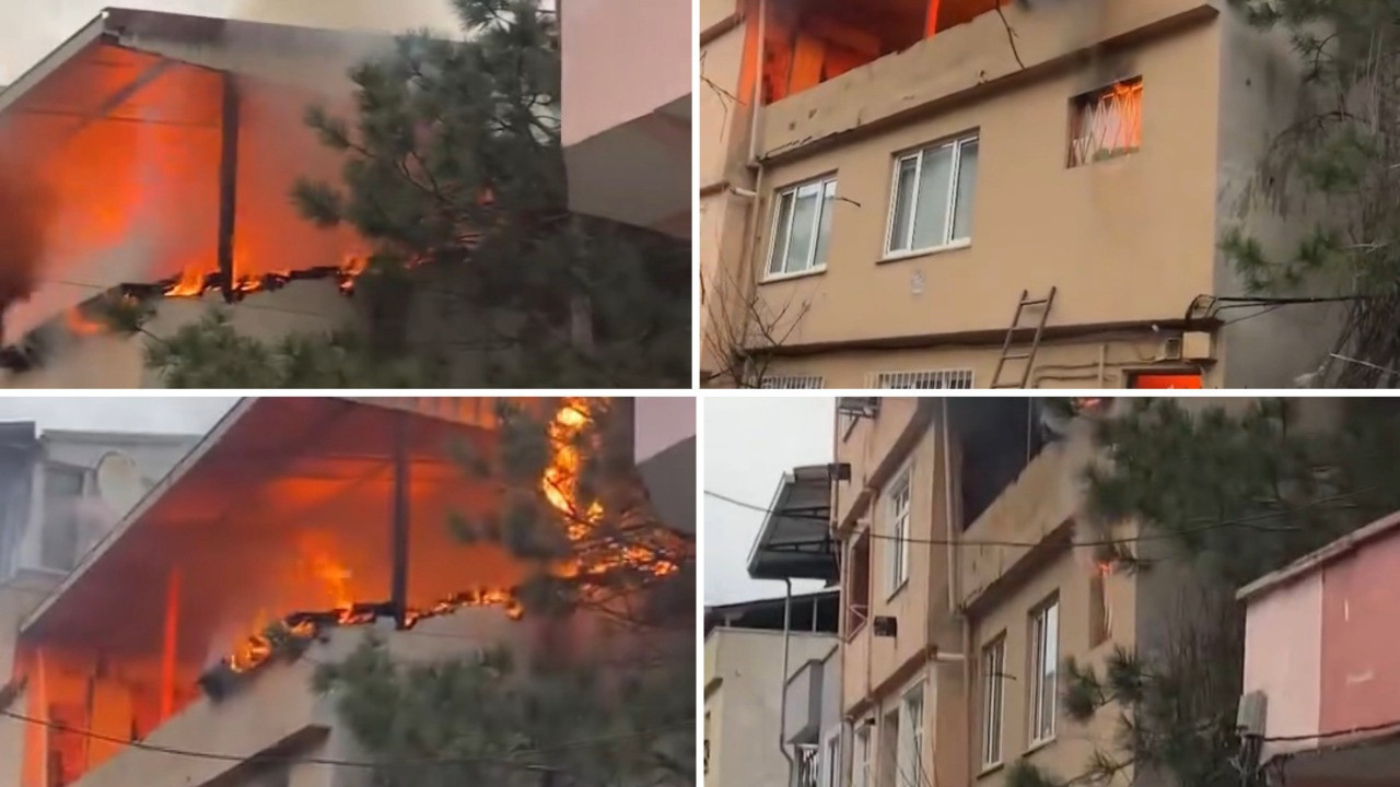 Yangın çıkan ev alev topuna döndü