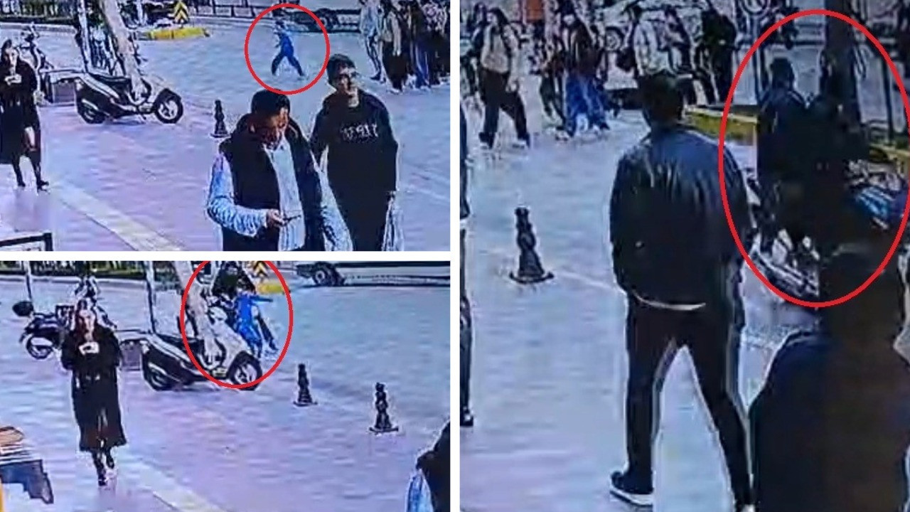 Yola fırlayan çocuğa çarpıp arkalarına baka baka böyle kaçtılar