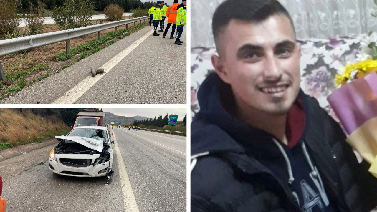 Otoyolda temizlik yapan işçilere otomobil çarptı: 1 ölü, 3 yaralı