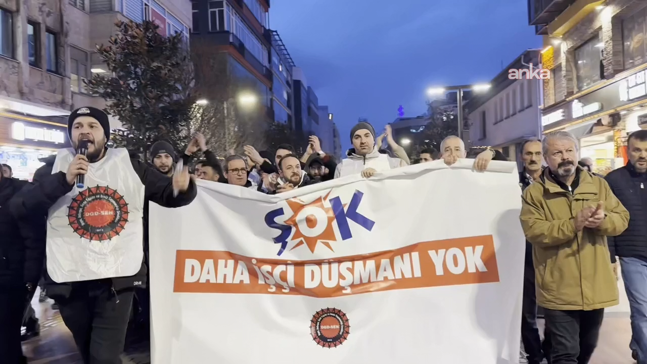 Depo işçilerinden Trabzon'da eylem