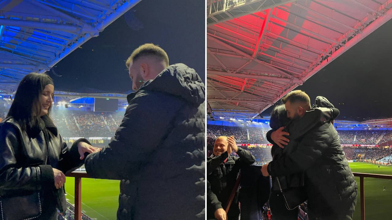 14 Şubat'ta Trabzonspor tribününde evlilik teklifi