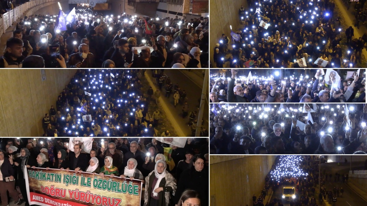 Öcalan’ın Türkiye’ye getirilişinin yıl dönümünde Diyarbakır’da protesto yürüyüşü