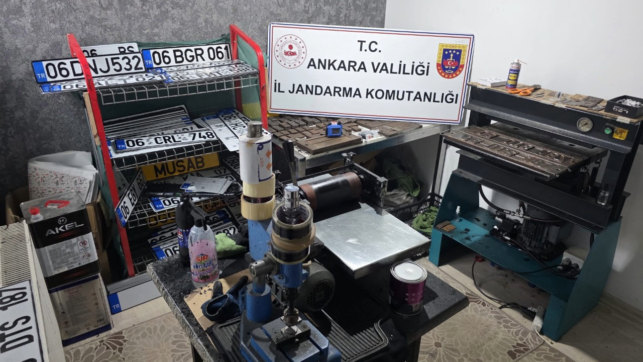 Ankara'da sahte plaka operasyonu