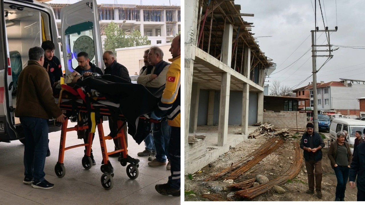 Enerji hattına temas etti, 5 metre yükseklikten düştü