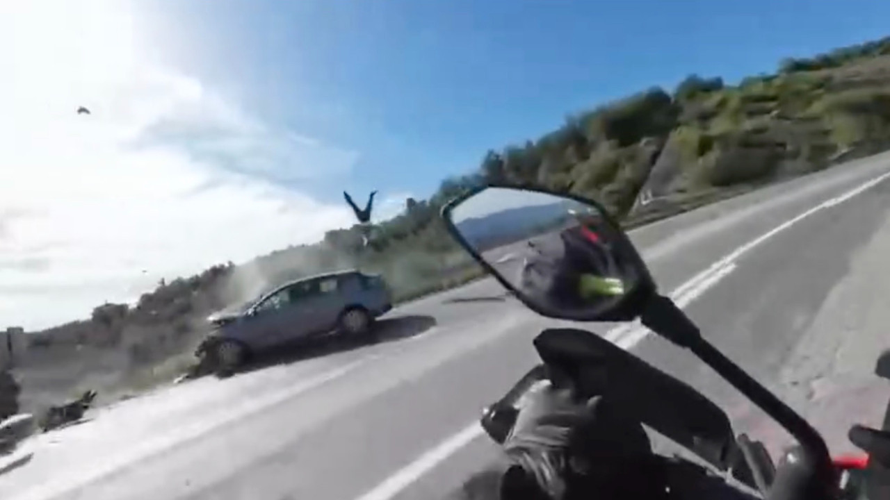 Ölüm anı motosiklet kamerasında