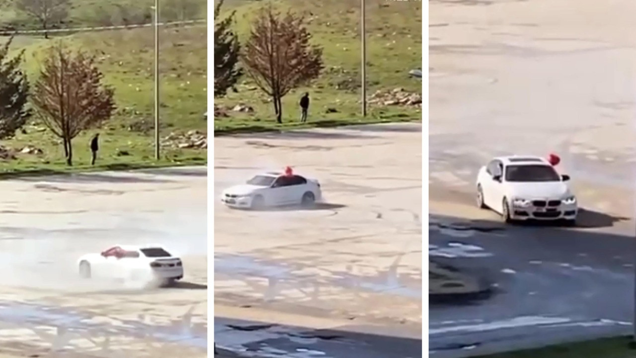 Plakayı gizledi, boş alanda drift yaptı: Cezadan kurtulamadı