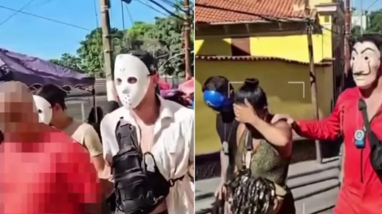 Süper kahraman kılığına giren polisler hırsızları yakaladı