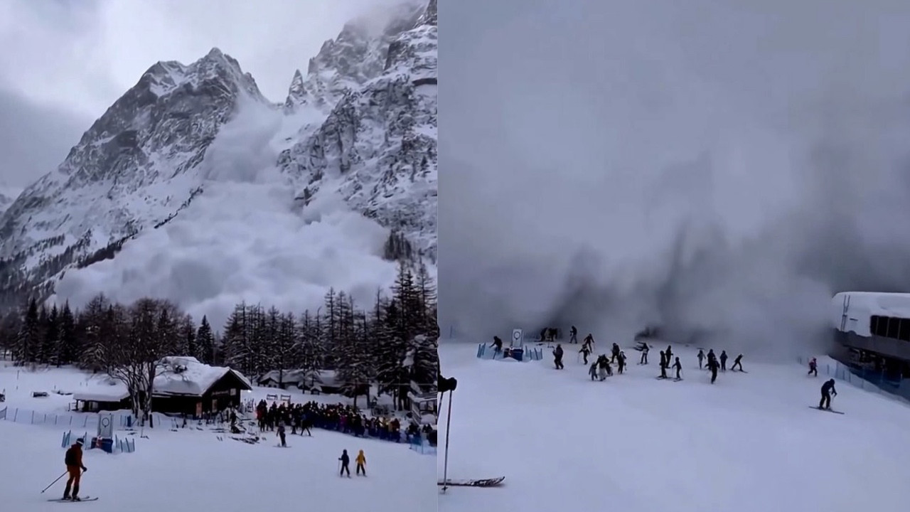 Çığ insanları böyle yuttu