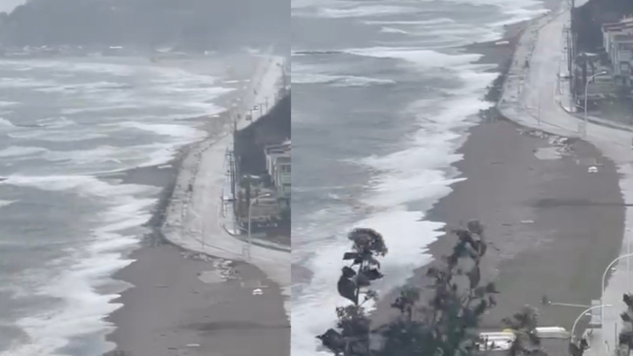 Fırtına ve sağanak sonrası deniz taştı