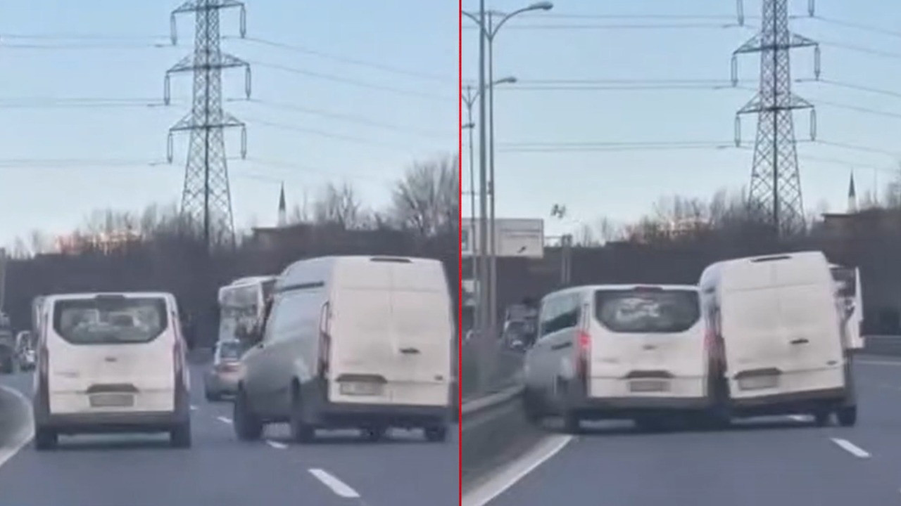 Otoyolda inanılmaz olay! Öfkeli sürücüler birbirlerine araçla saldırdı