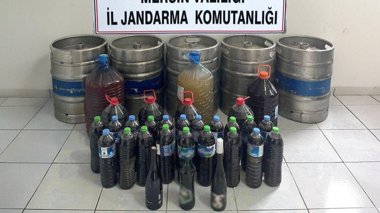 Yüzlerce litre sahte içki yakalandı