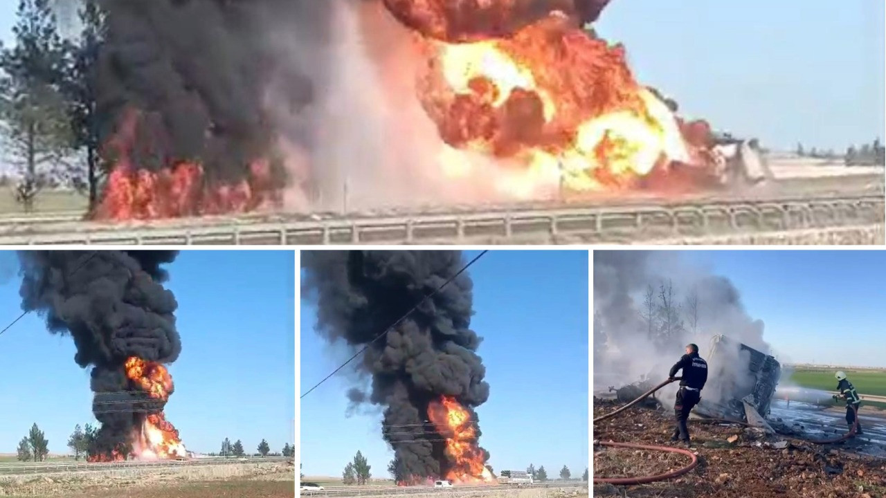 Yakıt yüklü tır alev topuna döndü