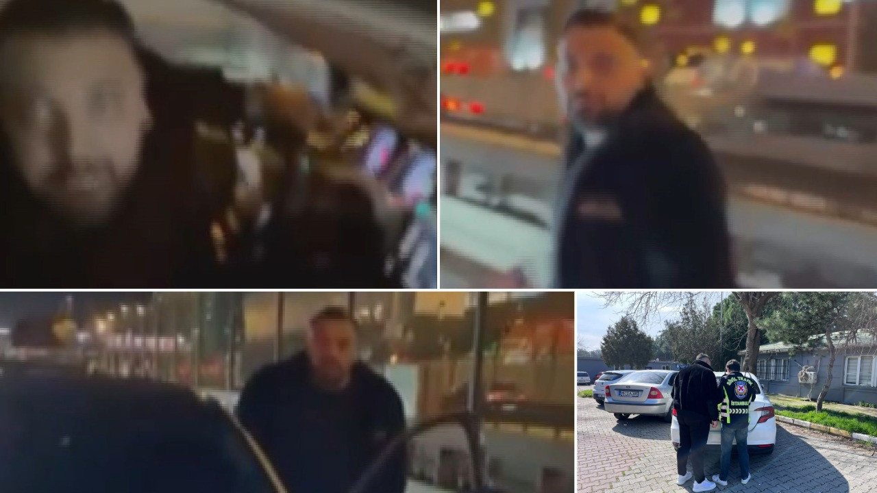 Trafikte makas kavgası kamerada