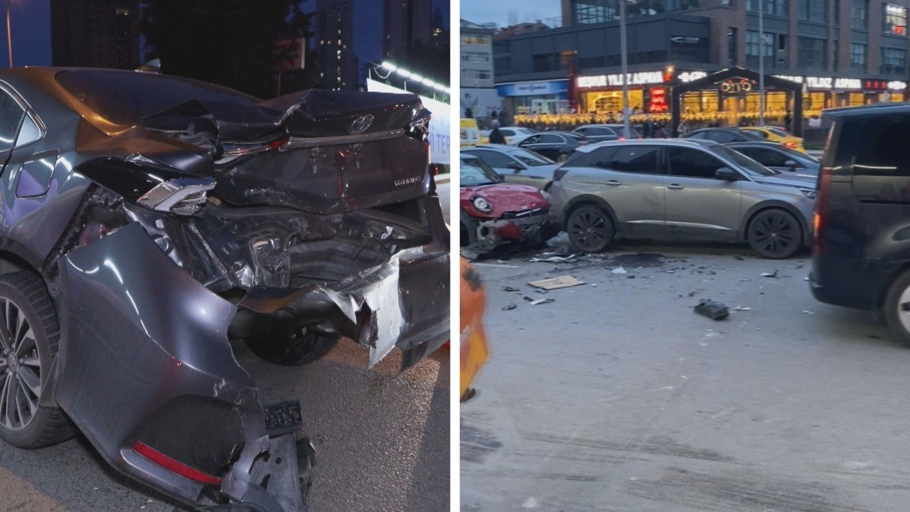 Ataşehir'de zincirleme trafik kazası