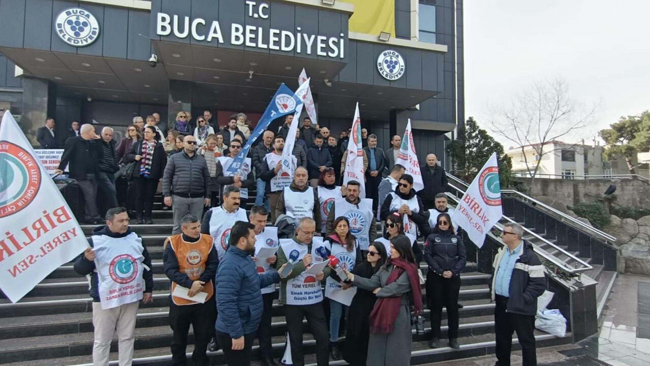 Buca Belediyesi memurları eylemlerinin 5. gününde