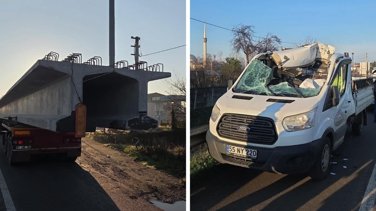 Kamyonet beton bloğa çarptı: Sürücü hayatını kaybetti