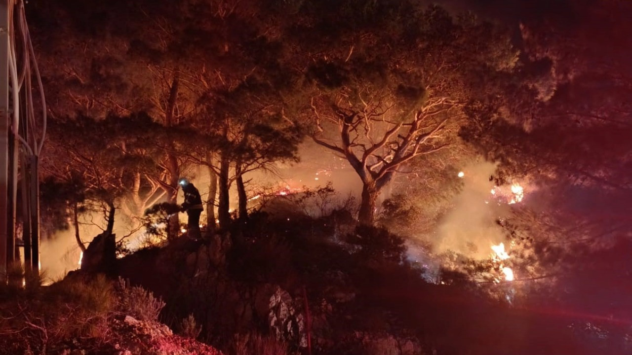 Bodrum’da korkutan yangın