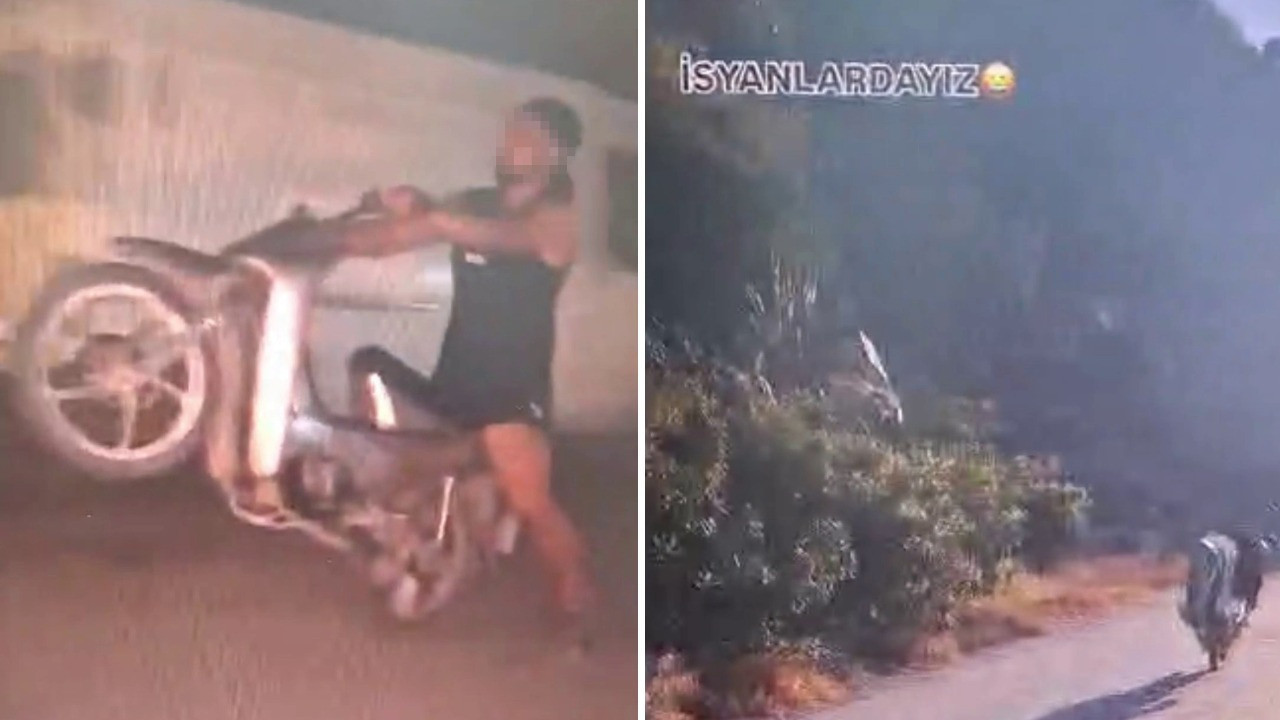 'İsyanlardayız' diye video paylaşan motosikletliye ceza