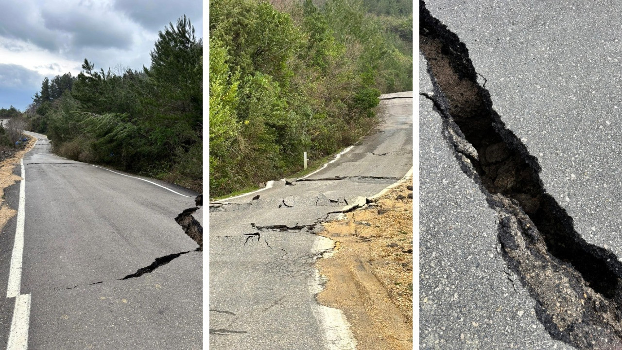 Kastamonu’da heyelan sahil yolunu kapattı