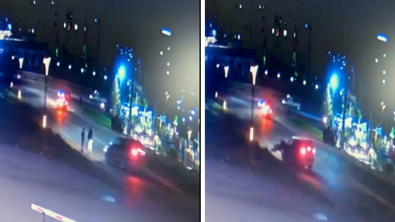 O anlar kamera kaydında: Eski eşi ve oğluna kasten çarptı