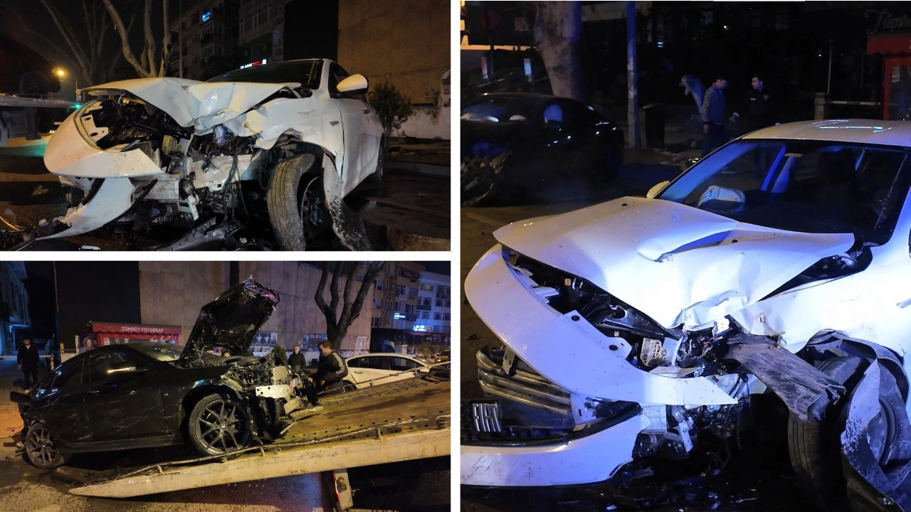 Caddebostan'da zincirleme kaza: Lüks araçlar hurdaya döndü, sürücü kaçtı