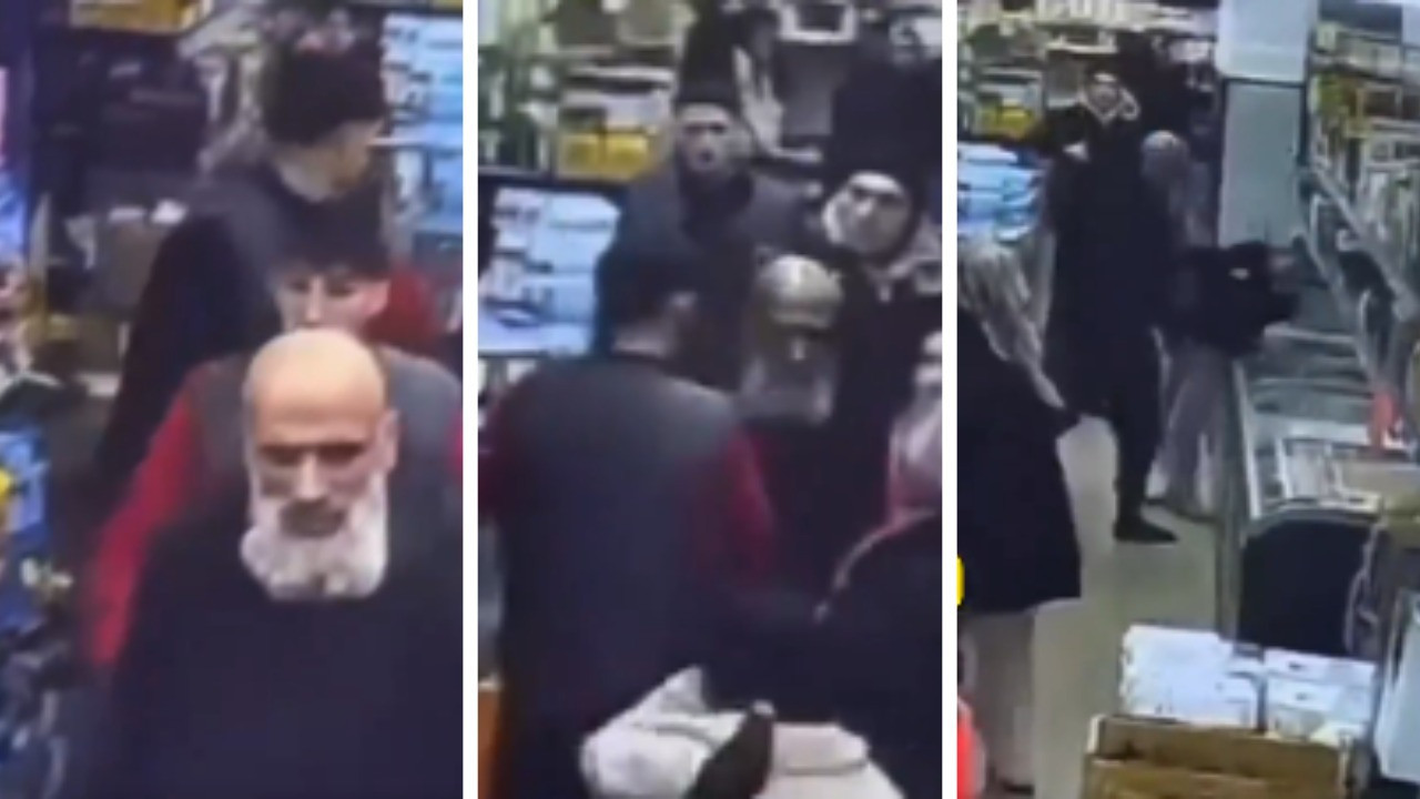 Kovaladığı çocukları markette darbetti