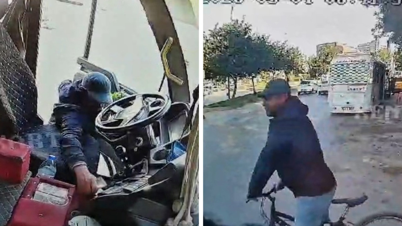 Park halindeki minibüste saniyeler içinde hırsızlık