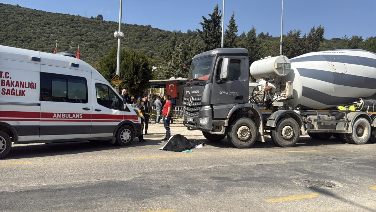 Bodrum'da beton mikseri can aldı