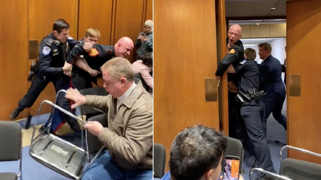 Savaş karşıtı eski asker Kongre oturumunu bastı, kolunu kırdılar