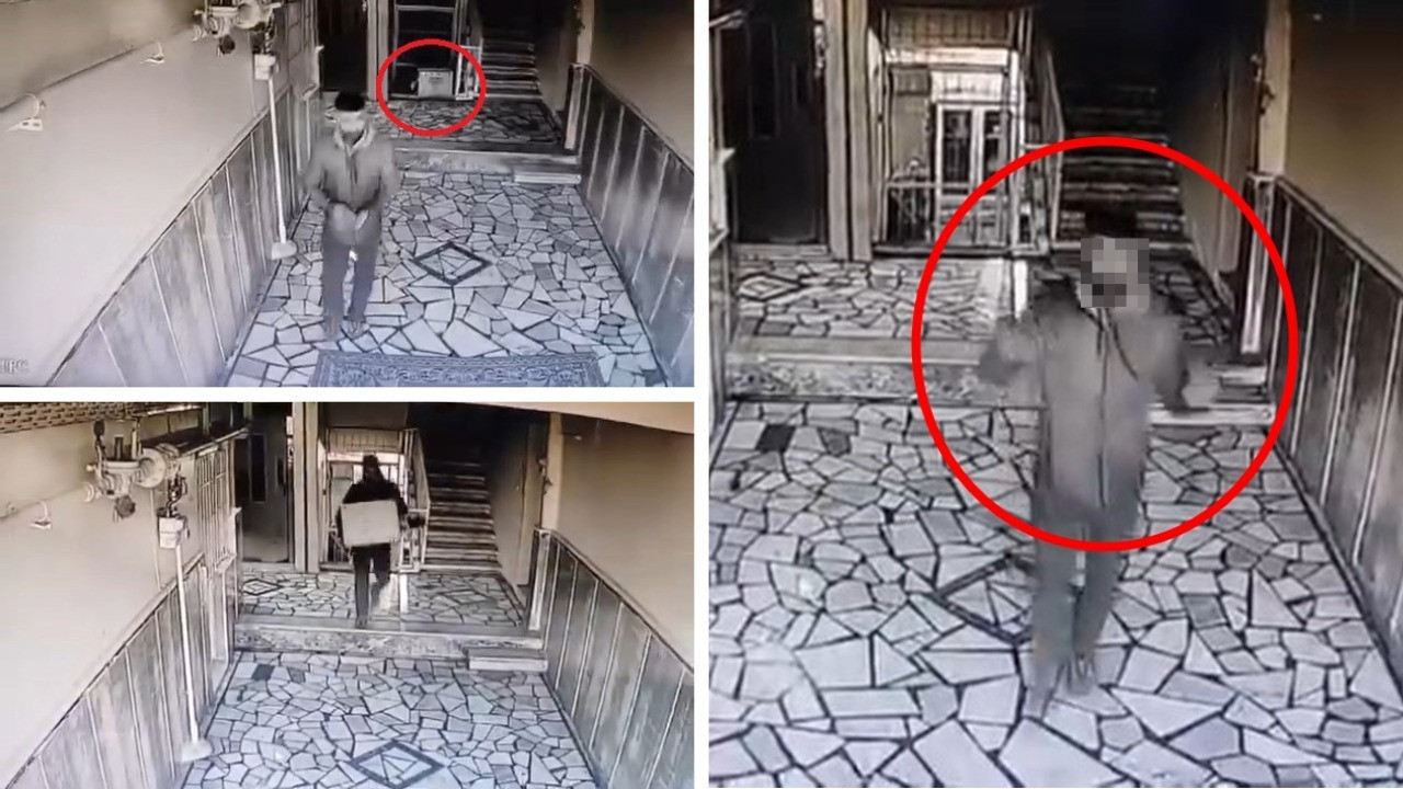 Kamerayı görünce hırsızlıktan vazgeçti