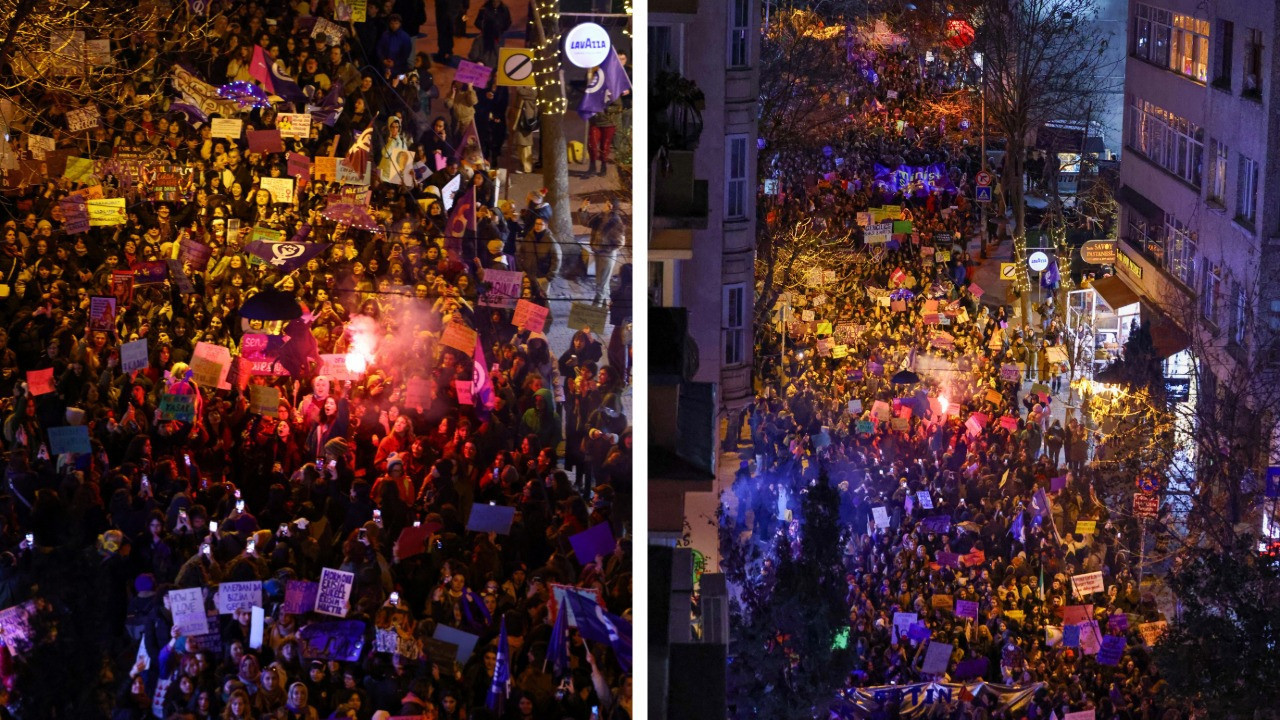 Taksim’de Feminist Gece Yürüyüşü: Gözaltılar var