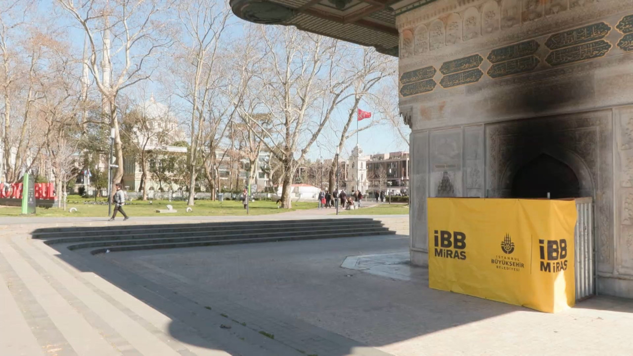 300 yıllık Tophane Çeşmesi'ni ısınmak için yakmış