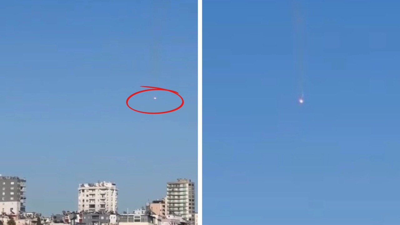 Adana'da gökyüzünden yanan cisim düştü